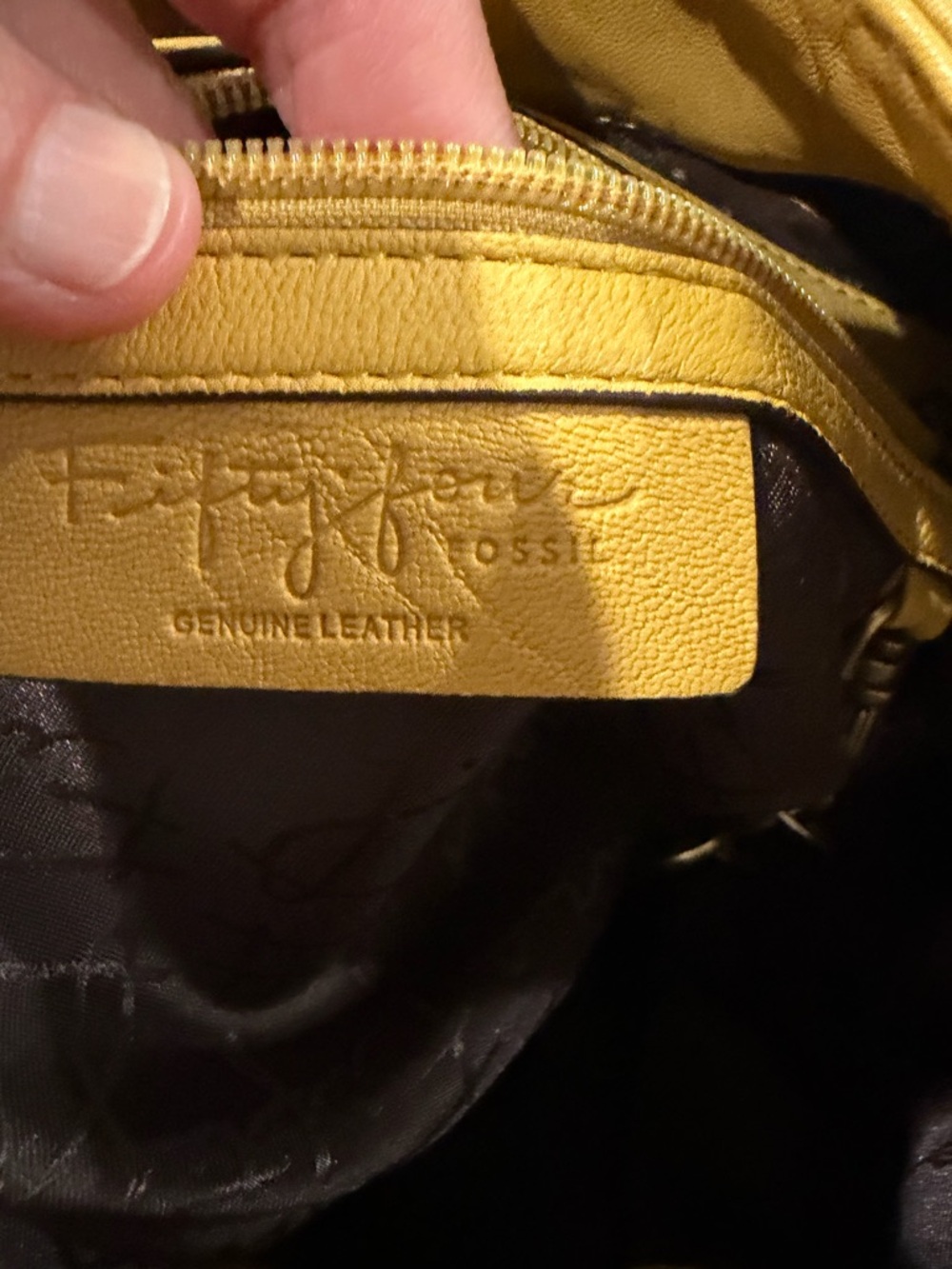 Fossil “Fifty-four” Yellow Leather Hobo Bag - Picture 4 of 11